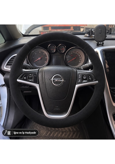 Opel Mokka X Direksiyon Kılıfı Alcantara Süet Monza Black Serisi Siyah 2016-2019