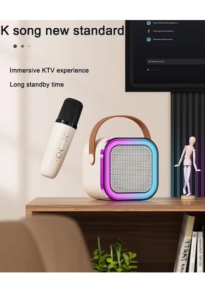 Coverzone Kablosuz Mikrofonlu Karaoke Makinesi Ent- Taşınabilir Bluetooth Hoparlör Seti Bas Tiz Ayarlı Retro Hoparlör Yetişkinler Ve Çocuklar İçin Hafıza Kartı Ve Usb 10x10x6cm Çiftli K12 - Krem Coverzone Kablosuz Mikrofonlu Karaoke Makinesi Ent- Taşınabilir Bluetooth Hoparlör Seti Bas Tiz Ayarlı Retro Hoparlör Yetişkinler Ve Çocuklar İçin Hafıza Kartı Ve Usb 10x10x6cm Çiftli K12 - Krem