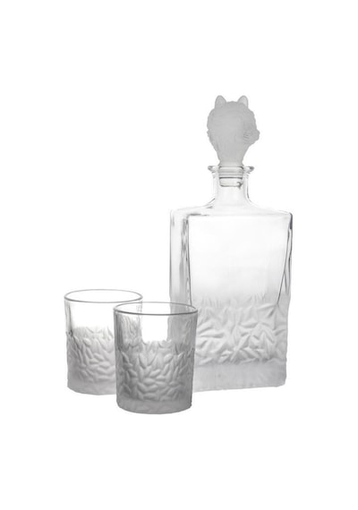 Mikasa Moor Buzlu Kurt Kapaklı Cam Viski Seti 3 Parça 800ml-280ml Diğer