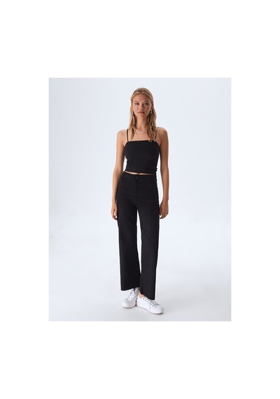 LTB Danelle Hıgh Rıse Cropped Wıde Pantolon Siyah