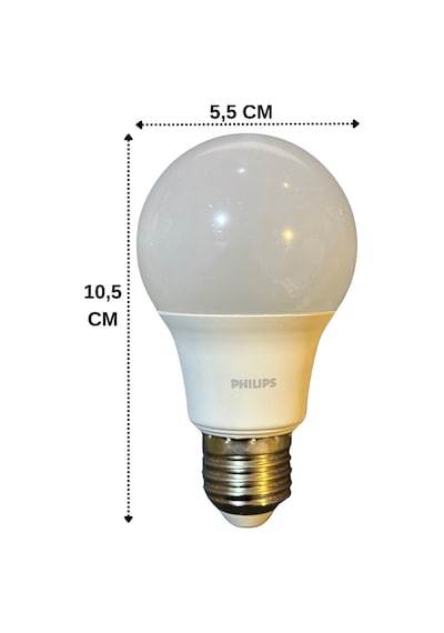 Philips 8w 60w 6500k Beyaz Işık E27 Duylu Klasik Led Ampul 10 Adet