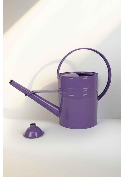 Olivia 3,5 Litre Metal Çiçek Bahçe Sulama Kabı Modern Dekoratif Çok Amaçlı Sulak Mor
