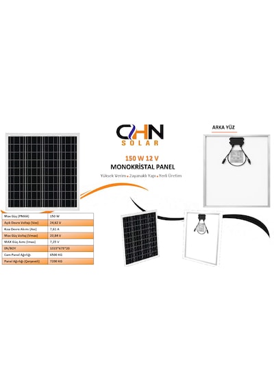 Chn150w-12v Güneş Paneli