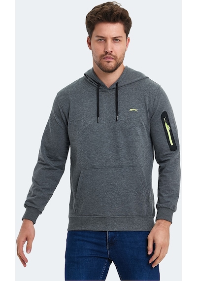 Slazenger OZZY IN Erkek Sweatshirt Koyu Gri