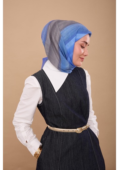 Silk Home Olinda İpek Eşarp 47005-03 Gümüş, Mavi, Gri, Mor, Bebe Mavi