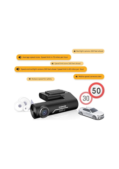 Vueroid Araç Kamerasi 2k Sony Starvis Görüntü Sensörü Gps D20
