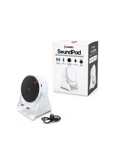 Enkado Ekd-s11 Soundpad İndiksiyon Ses Yükseltici Bluetooth Hoparlör 2000mah 5w 5ın1 Beyaz Speaker