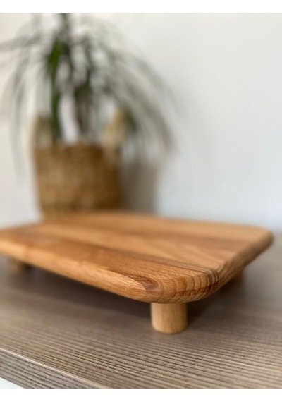 Bambu Kesme Tahtası Ayaklı Doğal Ahşap Sunum Tahtası Kahve Sunum Tahtası Ve Kesme Tahtası Ahşap