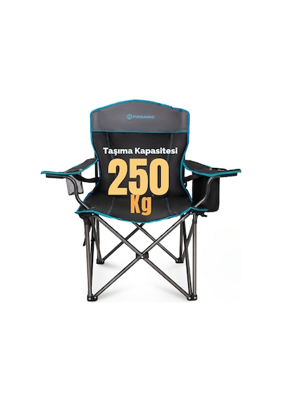 Fundango Mega Comfort Xxl Katlanır Kamp Sandalyesi Blk/grey Gri - Siyah