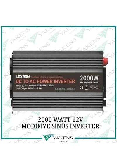Lexron 2000 W 12V Modifiye Sinüs İnverter 2000 Watt 12 Volt-220V