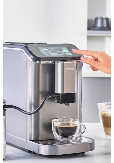 Homend Coffeebreak 5008H Kahve Öğütücülü,Süt Köpürtücülü,Dokunmatik Ekranlı Full Otomatik Espresso Makinesi