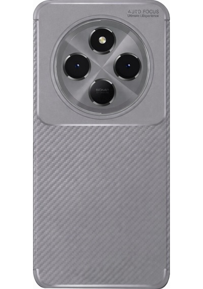 Xiaomi Redmi 14c Uyumlu Kılıf Auto Focus Karbon Kapak - Gri