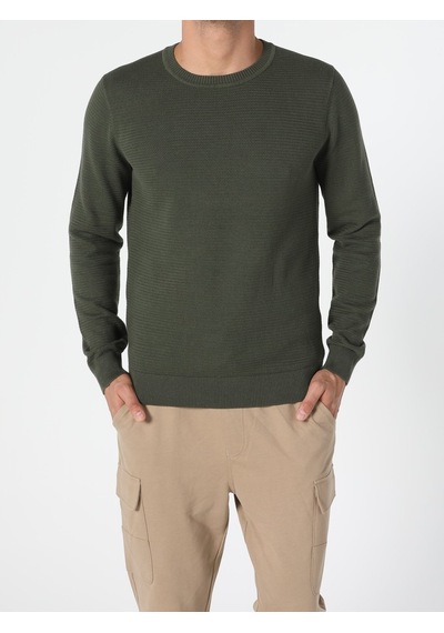 Colin's Regular Fit Haki Erkek Kazak cl1046786_Q1.V2_KHA