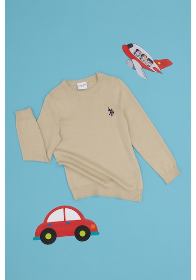 U.s. Polo Assn. Erkek Çocuk Açık Haki Kazak /triko 50294188-vr183 Acık Hakı