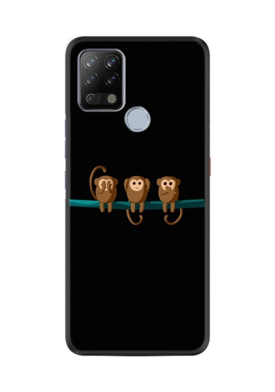 Tecno Pova Kılıf Resimli Desenli Silikon Platinium Series Üç Maymun 1871