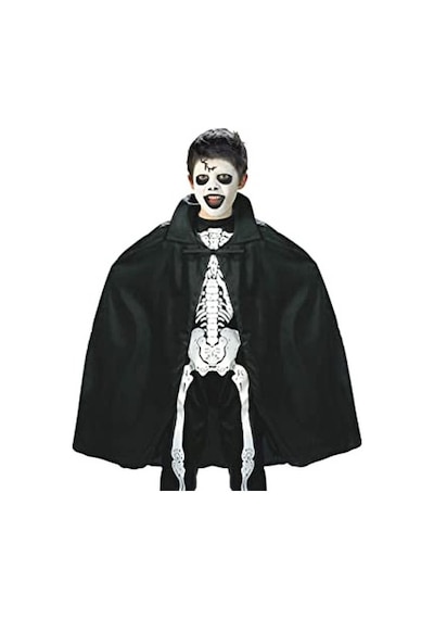 Siyah  Renk Yakalı Halloween Pelerini 90 Cm