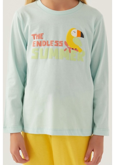 Rolypoly Endless Sarı Kız Çocuk Pijama Takımı 5274-43143 Sarı