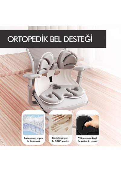 Ergonomik Bel Destekli Oturma Minderi Postür Düzeltici İş Ev Ve Araç Kaymaz Sırt Ve Koltuk Yastığı