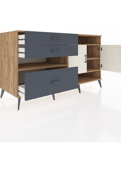 Kronos Konsol 4 Raflı 3 Çekmeceli 2 Kapaklı 176x59x99 Çam-aytaşı/ Çam-aytaşı/antrasit Kronos Konsol 4 Raflı 3 Çekmeceli 2 Kapaklı 176x59x99 Çam-aytaşı/ Çam-aytaşı/antrasit