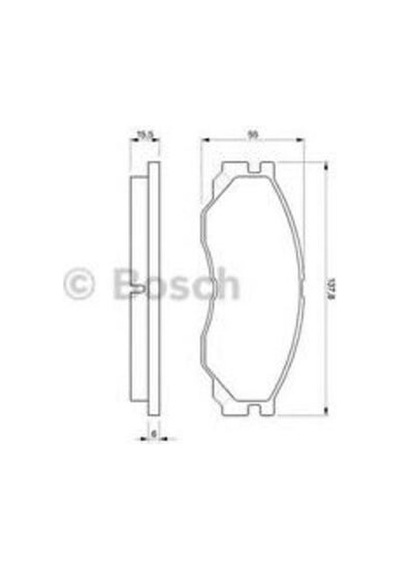 Bosch 0986424572 Ön Balata Mitsubishi L200 96 L300 94 99 Mr389547