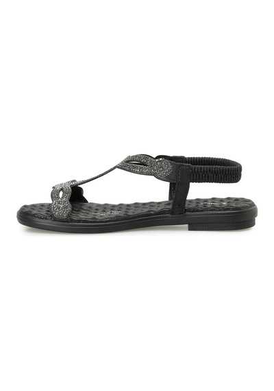 Polaris 327075.z Siyah Kadın Düz Sandalet 000000000102251488