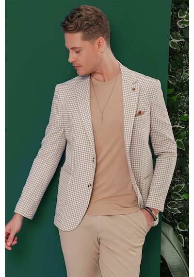 Efor C 638 Slim Fit Bej Spor Ceket Bej
