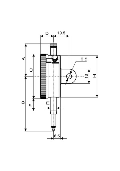 Fett 0-5mm Pld Ekonomik Tip Küçük Çap Komparatör Saati