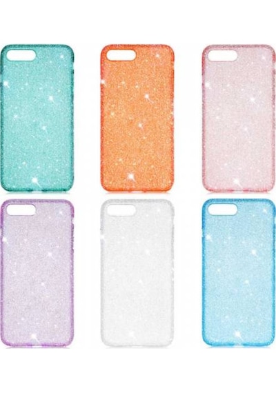 Apple Uyumlu iPhone 8 Plus Kılıf Zore Eni Parıldayan Taşlı Kılıf
