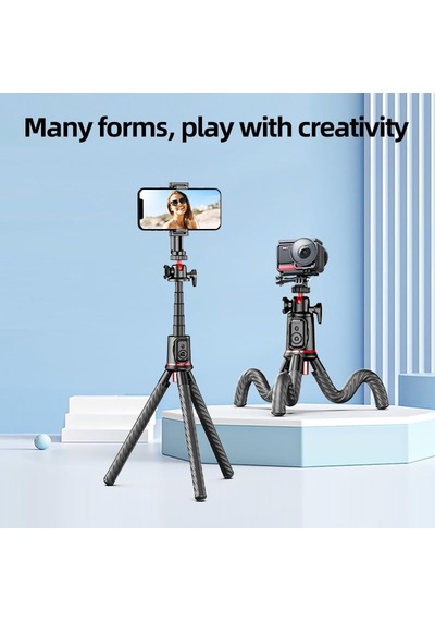 Uzatılabilir Ahtapot Tripod Selfie Çubuğu, Kablosuz Kumanda, 360 Bilyalı Başlık, Esnek Ayaklı, Telefon Ve Aksiy Diğer Uzatılabilir Ahtapot Tripod Selfie Çubuğu, Kablosuz Kumanda, 360 Bilyalı Başlık, Esnek Ayaklı, Telefon Ve Aksiy Diğer