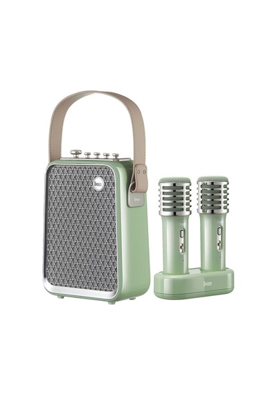 Songbird-hq Çift Karaoke Mikrofonlu 6 Ses Efektli 50 Watt Taşınabilir Bluetooth Hoparlör-129264