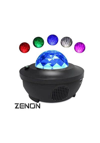 Starry Projektör Bluetooth+usb Hoparlör Lazer Işıklı Sese Duyarlı Renkli Disko Parti Lambası-439 Beyaz