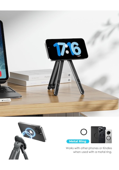 Lexroo Dizüstü Bilgisayar Macbook Stand Magsafe İle Uyumlu Telefon Standı Manyetik Tripot 4in1