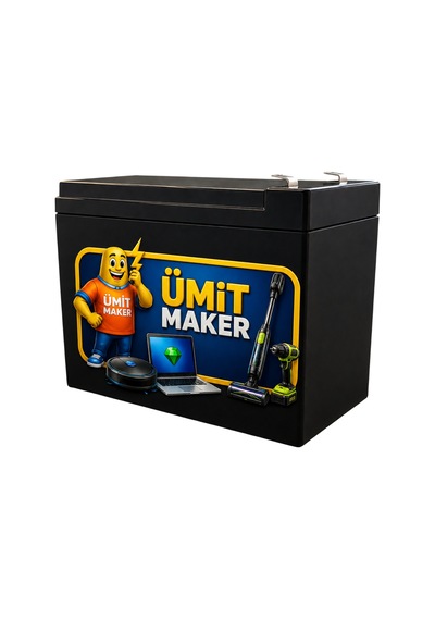 12.8v 12ah Lifepo4 Standart Özelliksiz Taşınabilir Güç İstasyonu + Şarj Aleti İçindedir