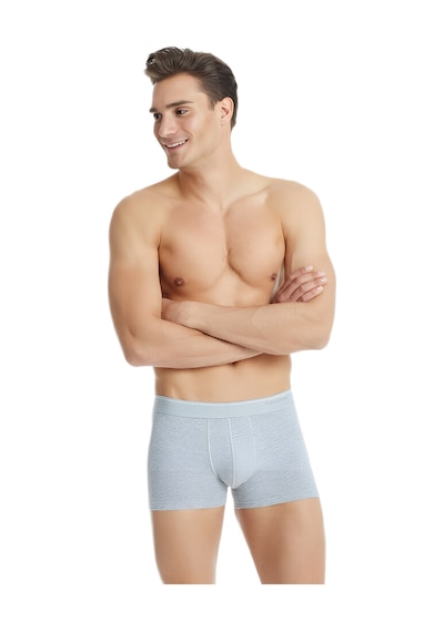Blackspade Erkek Boxer Shorty 3'lü Paket Tender Cotton 9670 Gri - Kırmızı - Lacivert