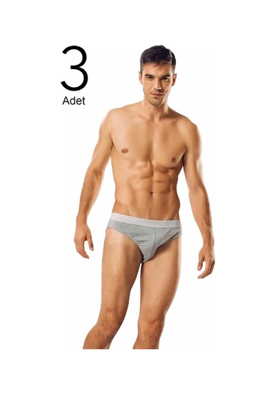 Namaldı 3'lü Paket Spor Erkek Slip Gümüş