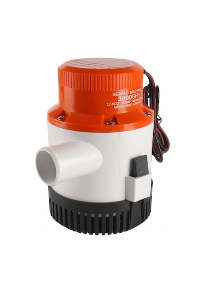 Seaflo 01 Serisi Ağır Hizmet Tipi Dalgıç Manuel Sintine Pompası 3000 Gph 12v 14.0 A - Hortum Çıkışı Ø: 1-1/2'' 40mm