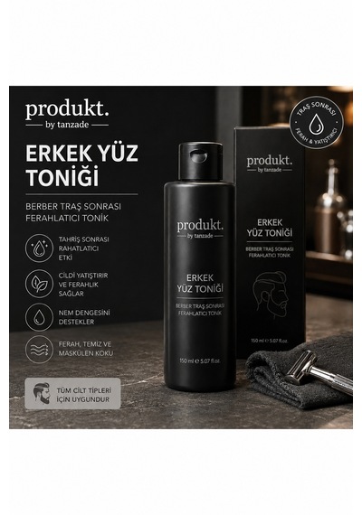 Produkt By Tanzade Erkek Yüz Toniği Berber Tıraş Sonrası Ferahlatıcı Ve Nemlendirici Bakım Losyonu 150 Ml