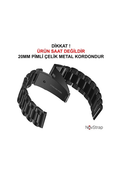 Samsung Galaxy Watch 4 5 Pro 6 Seri 40 42 43 44 45 46 47 Mm Uyumlu Kordon 20mm Çelik Metal