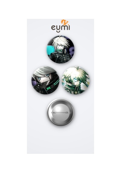 Danganronpa Oyunu K1-b0 3'lü Metal Rozet Seti 58mm İğneli Buton Çanta Yaka Rozeti Çok Renkli