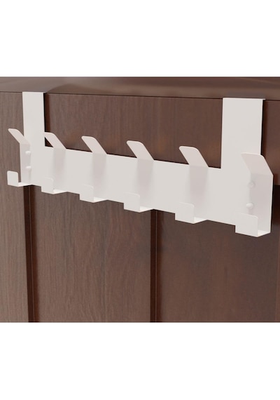 Metal Amerikan Kapı Arkası Beyaz Vidalı Askılık Organizer Askılığı Ve Banyo Kapı Arkası Vidalı