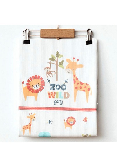 Minituffy Penye Zoo Desenli Battaniye 85x80 Cm 1008 Çok Renkli