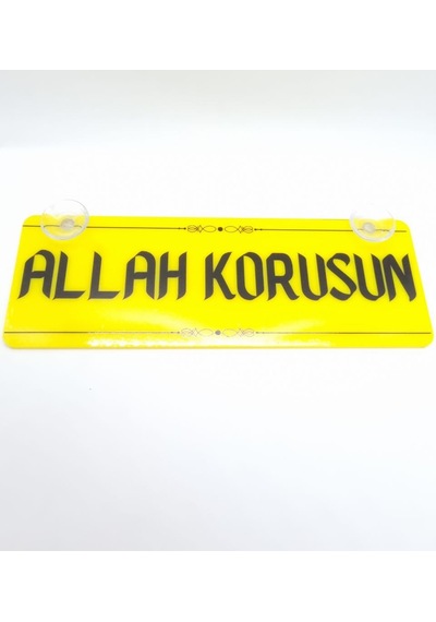 Allah Korusun Vantuzlu Dekor Pleksi Plaka