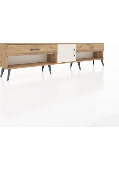 Arges Tv Ünitesi Tek Raflı 2 Çekmeceli Tek Kapaklı 220x30x51 Çam-aytaşı/çam Aytası/atlas Çam - Atlas Çam Arges Tv Ünitesi Tek Raflı 2 Çekmeceli Tek Kapaklı 220x30x51 Çam-aytaşı/çam Aytası/atlas Çam - Atlas Çam