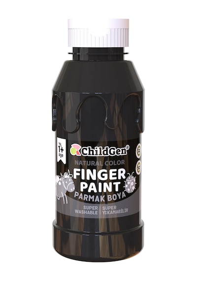 Childgen Süper Yıkanabilir Parmak Boya 350 Ml Şişe 9 Çok Renkli