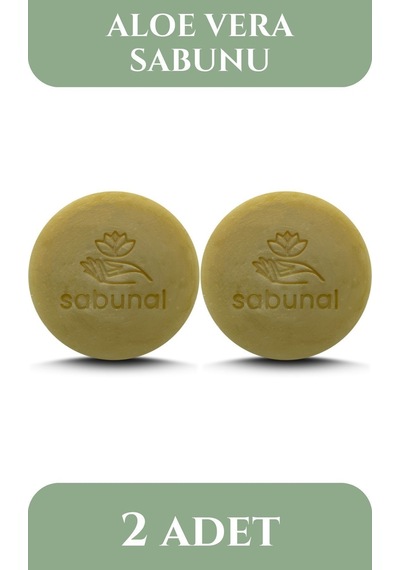Sabunal Aloe Vera Sabunu 2 Adet - Nemlendirici ve Yatıştırıcı Bitkisel Sabun