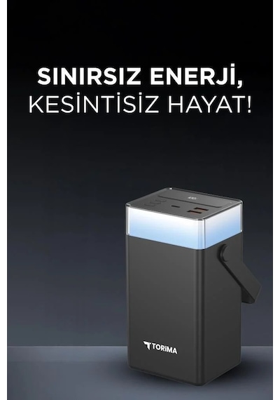 Acil Durum Kamp Bataryası Günlük Kullanım Taşınabilir Batarya 60000 Mah Trm-1061 Siyah 22,5w Çok Renkli