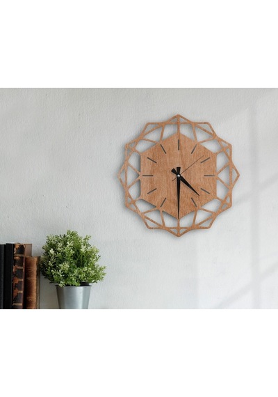 Bk Home Dekoratif 45Cm Ahşap Duvar Saati-66