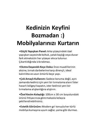 Tırmalama Halısı Gri 30 x 100 CM