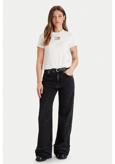 Tommy Hilfiger Kadın T-shirt Ekru