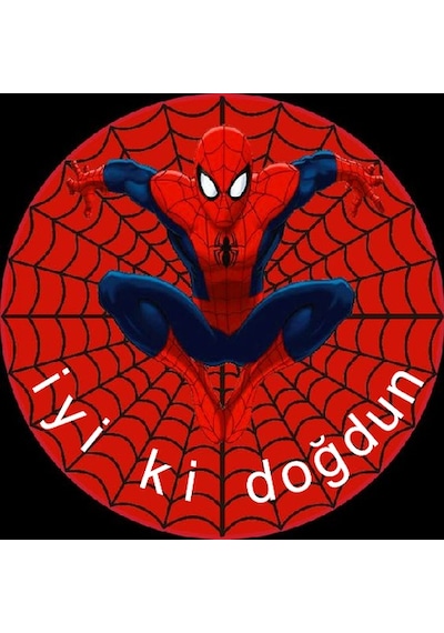 Spiderman Şekerli Yenilebilir Kağıda Resimli Pasta ve Dekoru Baskı